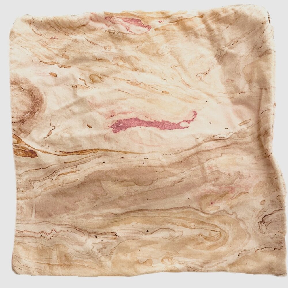 NWOT Anthropologie Marbled Coral Pink Pillow Case Only